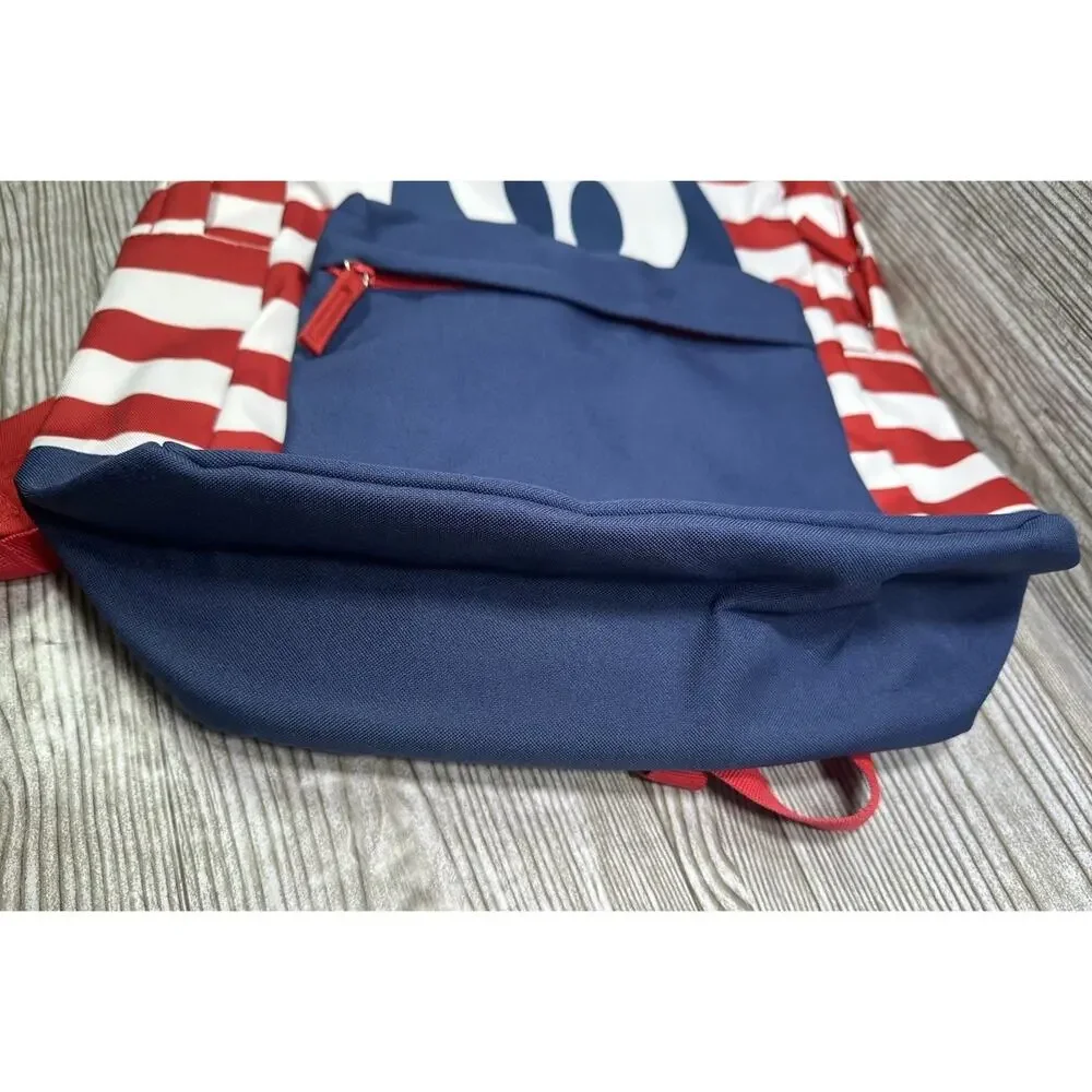 Disney Mickey Mouse Americana Striped Backpack American Flag Patriotic